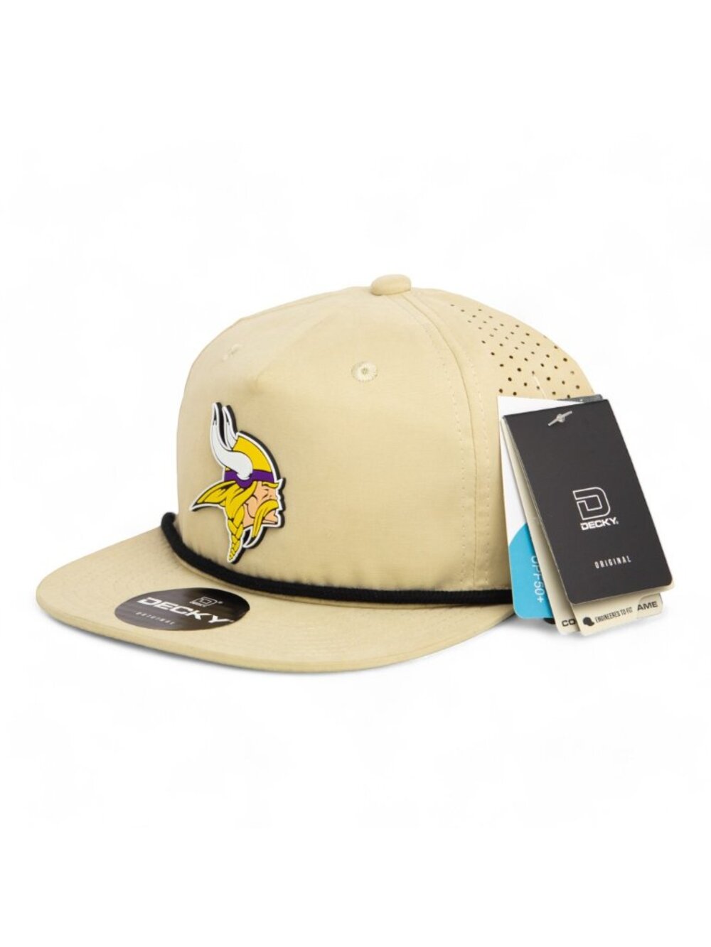 Minnesota Vikings 3D Perforated Rope Hat- Birch/ Black